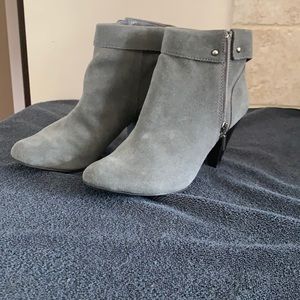 Grey suede boots